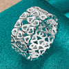 URMYLADY 925 Sterling Silber Hohlherz 7-10# Ring für Frauen Hochzeit Charm Verlobung Modeschmuck