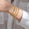 eManco Stainless Steel Adjustable Classic Snake Chain Bracelet Women's Gold Plated Jewelry Wholesale
