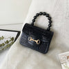 Fashion Mini Handbags PVC Crossbody Coin Purse Crocodile Pattern Pearl Handbag Plastic Small Chain Jelly Bag For Girl Wholesale