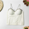 SXTHAENOO Damen Sexy Fashion Crop Top Diamant Blume Trägerloses Bustier Top BH Nachtclub Party Tank Top Weiblich Ropa De Mujer