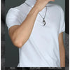 Men's Modal High Neck Short Sleeve T-Shirt Bottoming Shirt Silk Model Golf Wear Luxury Clothing Men's T-Shirt Bottoming Shirt