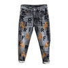 Herren Jeans Bestickte Beinschlankmachende Hose Lässige Streetwear Vielseitige Personalisierte Bleistifthose Herrenbekleidung Frühjahr 2024 Neu