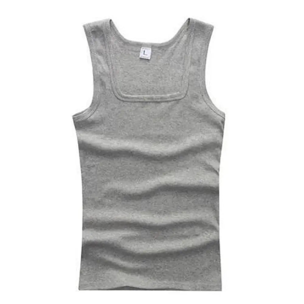 Hot Sale Men's Sleeveless Breathable Fitness Vest Basic Elastic Tank Top Men's Cotton Bodybuilding T-shirt Classic Color Clothes