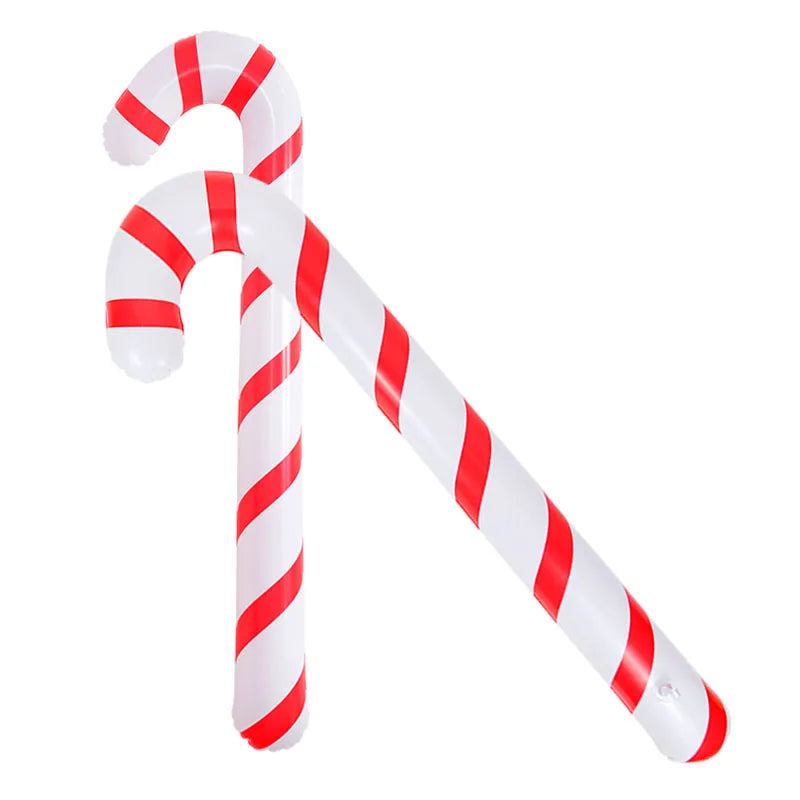 90cm aufblasbare Weihnachts-Zuckerstange, Luftballon, Spazierstöcke, 2023 Weihnachtsdekoration für Zuhause, 2024 Neujahrsparty-Zubehör, Kindergeschenk