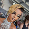 Kurze Bob Perücke Pixie Cut Perücke Glatte Echthaarperücken 13x4 Transparente Lace Front Perücke Für Frauen Highlight Glatte Pixie Cut Perücke