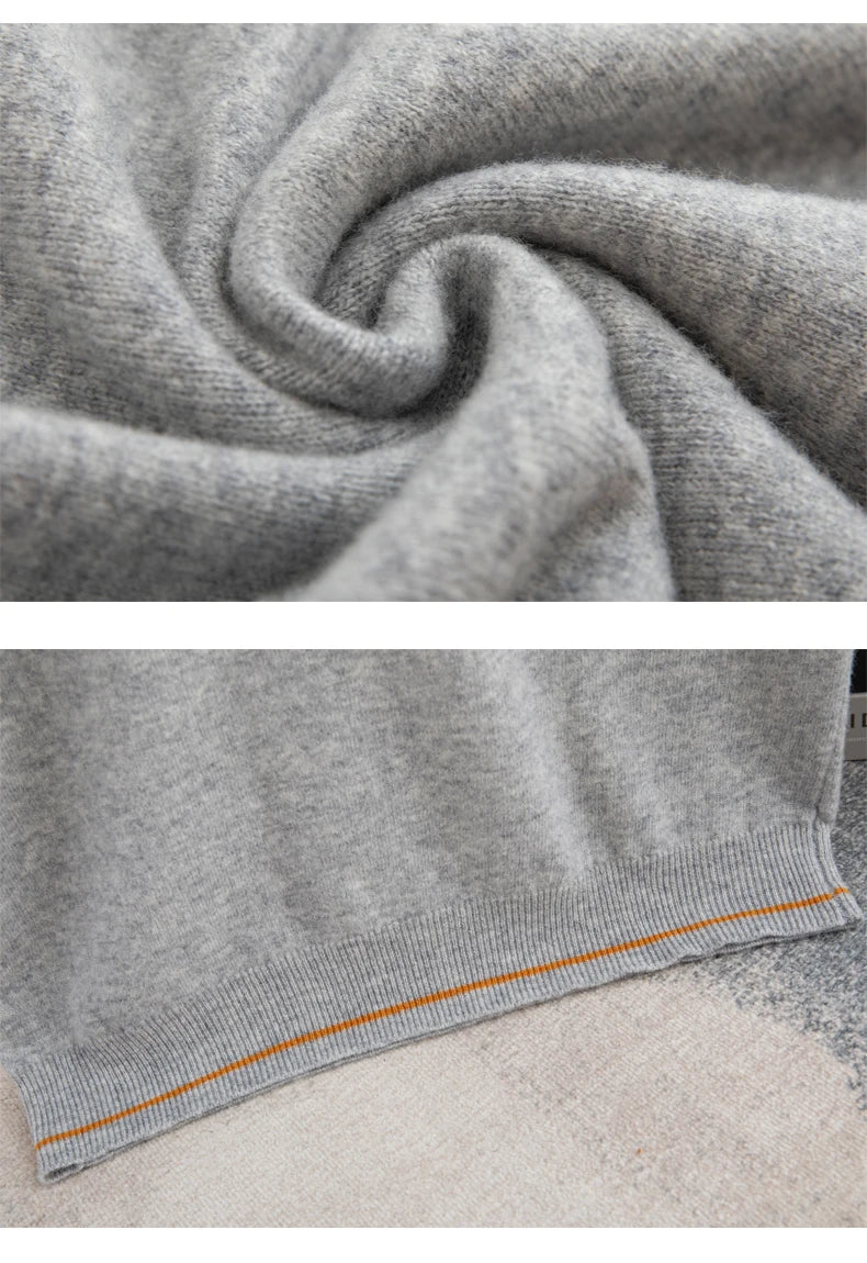 Men's T-shirt 2024 Summer New Knitted Tank Top Fashion Color Block Round Neck Pullover Sweater 100% Pure Wool Short sleeved
