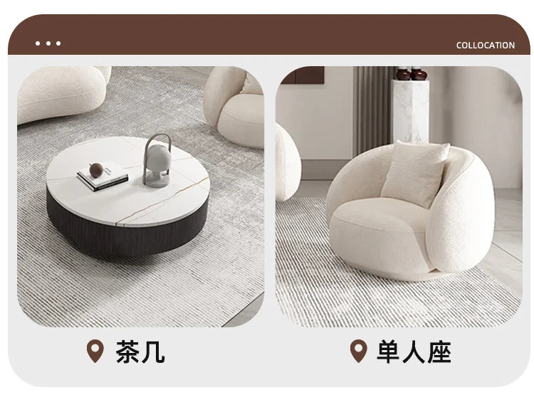 Nordic Reception Sofa Simple Modern Living Room Small Apartment Creative Circular Arc Sofa Net Celebrity Furniture Couch Muebles