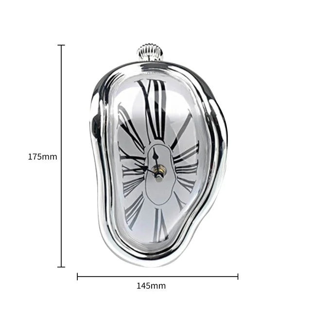 Surrealistische schmelzende Uhr geräuschlose schmelzende Wanduhr Salvador Dalí Stil dekorative Heim-Uhr Büro-Regal Tischgeschenk