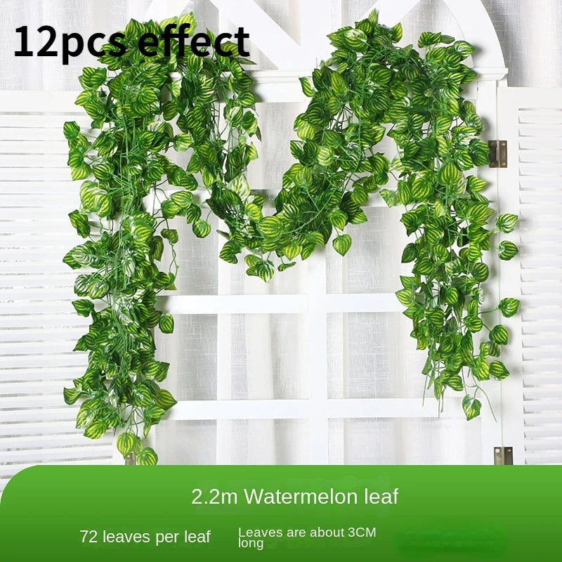 1/6pcs 2.2M Artificial Plant Green Leaves Ivy Wall Hanging Vine Plants Wedding Home Decor Garden DIY Garden Decoration