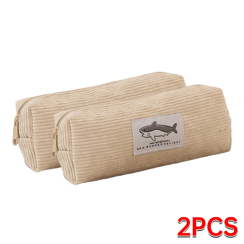 Niedliches Haifisch-Federmäppchen, Stickerei-Stifttasche, Schulanfangs-Zubehör, Schreibwaren für Mädchen, Kinder, Schreibtisch, niedliche Accessoires, Geschenk