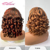 100 % vietnamesische Echthaarperücken, 250er Dichte, Ombre, Double Drawn, Bouncy Curly, Loose Wave, 13x4 HD Lace Front, klebefreie Perücke, vorgezupft