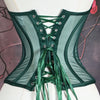 Women Mesh Corset Bustier With Cups Overbust Tight Shaping Tops Strapless Transparent Bodice Slimm Waist Wedding Lace Up Boned