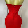 Sexy Fashion White Elegant Strapless Flower Bodycon Long Dress Women Casual Streetwear Club Birthday Party Slim Elegangt Dresses