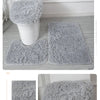 3er-Set einfarbige Heimteppiche Toilettendeckelbezug Teppich-Set rutschfeste Fußmatte für Badezimmerboden Badteppich Fußmatte