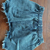 Denim 2 Piece Sets Women Shirt Skirt Suit Hole Single Breasted Turn Down Collar Pocket Splicing Outfits 2025 Skirts Ensemble