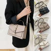 Women PU Leather Messenger Shoulder Bag Ladies Solid Color Simple Crossbody Bag Fashion Handbag Leisure Portable Sling Bag