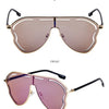 Oversized Hollow One-Piece Sunglasses Women Big Frame 2024 Luxury Brand Special-Shaped Sun Glasses For Ladies Eyewear Shades