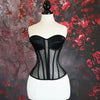 Steel Bone Transparent Bra Bustier Women's Waist Trainer Shapewear Girdles Corset Sexy Club Party Crop Top Lingerie Plus Size