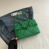 Acryl-Ketten-Umhängetaschen, quadratisch, lässig, Klappe, Damen-Pendeltaschen, gesteppt, All-Match, Winter, große Kapazität für Mädchen zum Einkaufen