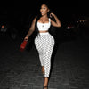 STYLISH LADY Moon Printed Sports 2 Piece Set Women Sleeveless Crop Top and Skinny Pant Suits 2025 Summer Street Fitness Outfits