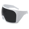 Oversized Punk One-piece Wrap Around Sunglasses Goggle Women Men Sun Glasses Female Surround 2000'S Shades Eyewear