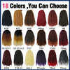 Yeaful 18 Inch Synthetic Marley Twist Braiding Hair Red Black Brown Ginger Bug Blonde #4 Pre Looped Marley Twists Crochet Hair