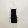 Sexy Trägerloses schulterfreies, pinkfarbenes Bodycon-Kleid für Damen, rückenfreies, schmales Minikleid, Club-Party-Kleider