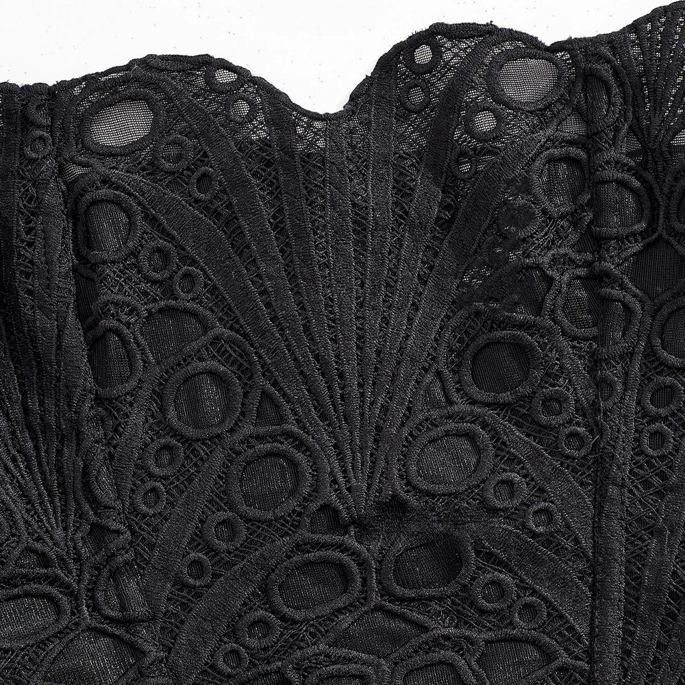 Hollow Out Corset Tops Irregular Hem Fishbone Underbust Top Slim Bandage Shapewear Bustier Korset Costumes Evening Party Corset