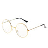 New Metal Frame Glasses Clear Round Lens Eye Glasses for Women Men Large Oversized Eyeware Harajuku Decorative Glasses Gifts