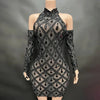 High Quality Sparkling Rainestone Sexy Bodycon Mini Dress Birthday Celebrate Evening Party Dress