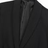 Willshela Damenmode Satin Schwarz mit Feder Blazer Jacke Vintage Kerbausschnitt Einreiher Lange Ärmel Damen Outfits