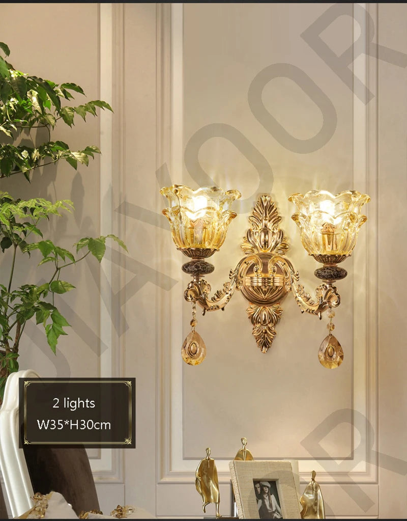 Kronleuchter Wohnzimmer Groß Luxus Kristall Lampe Esszimmer Schlafzimmer Dekoration Französischer Retro Kronleuchter Beleuchtung