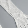 New Sexy Gloves Long Sleeves Cutout Pleated Draped Mini Dress Women Red/White Lace Floral Bodycon Dresses Party Cocktail Club