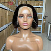 Ombre Chotolate brown Straight Bob 13x4 Lace Closure Human hair Wigs 100% Vietnamese Hair Wear and Go Glueless Layered Cut Wig