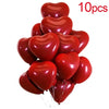 Valentinstag 50/10 Stück Rote Herzballons Aufblasbare Latexballons für Valentinstag Hochzeitsfeier Jubiläum Dekoration Zubehör