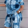 Fashion White 2 Piece Set For Women Long Sleeve Shirt And Shorts Two Piece Suit Women 202 Summer  Casual Home Sets