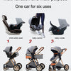 Kinderwagen 3 in 1 Kinderwagen für Babys, leichte Buggys, Babykutsche, ISOFIX BASIS, Baby Reisekinderwagen, Neugeborenenkinderwagen