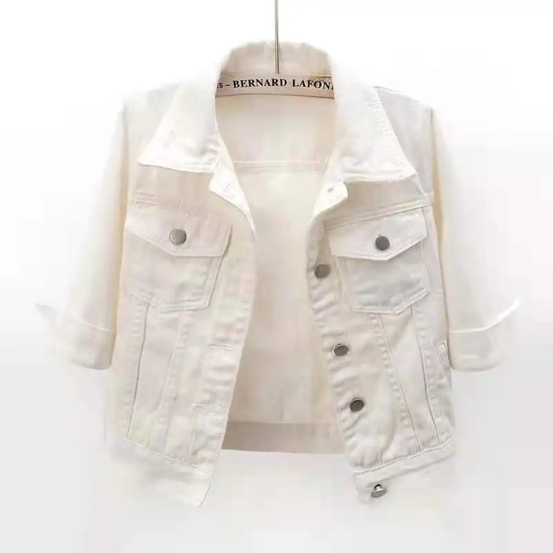 Damen Jeansjacke Frühling Herbst Kurze Jacke Rosa Jeansjacken Lässige Oberteile Lila Gelb Lila Blau Locker Sitzende Oberteile Damen Oberbekleidung