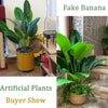 1pc Artificial Plants Large Tropical Palm Tree Fake Banana Plants Leaves Real Touch Plastic Monstera Plant For Home Garden Decor