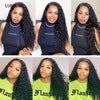 Mongolian Afro Kinky Curly Human Hair Bundles With Closure Deep Curly Hair Weave Bundles With Frontal Closure Hair Extensions