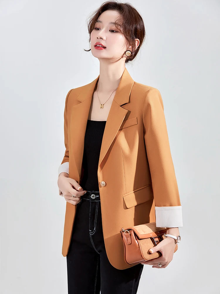 HIGH QUALITY Fashion 2020 Design Blazer Jacket Women's Green Black Blue Solid Tops For Office Lady Wear Size S-4XL