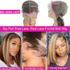 Highlight Perücken Echthaar Straight Bob Perücke 4/27 Ombre 13x4 Lace Front Echthaar Perücke 100% Remy Haar vorgezupft Transparente Spitze