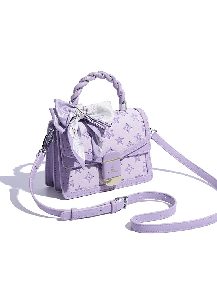 Designer Handheld Small Square Bag 2025 New Style Bow Sweet and High Quality Texture Single Shoulder Cross Shoulder Female