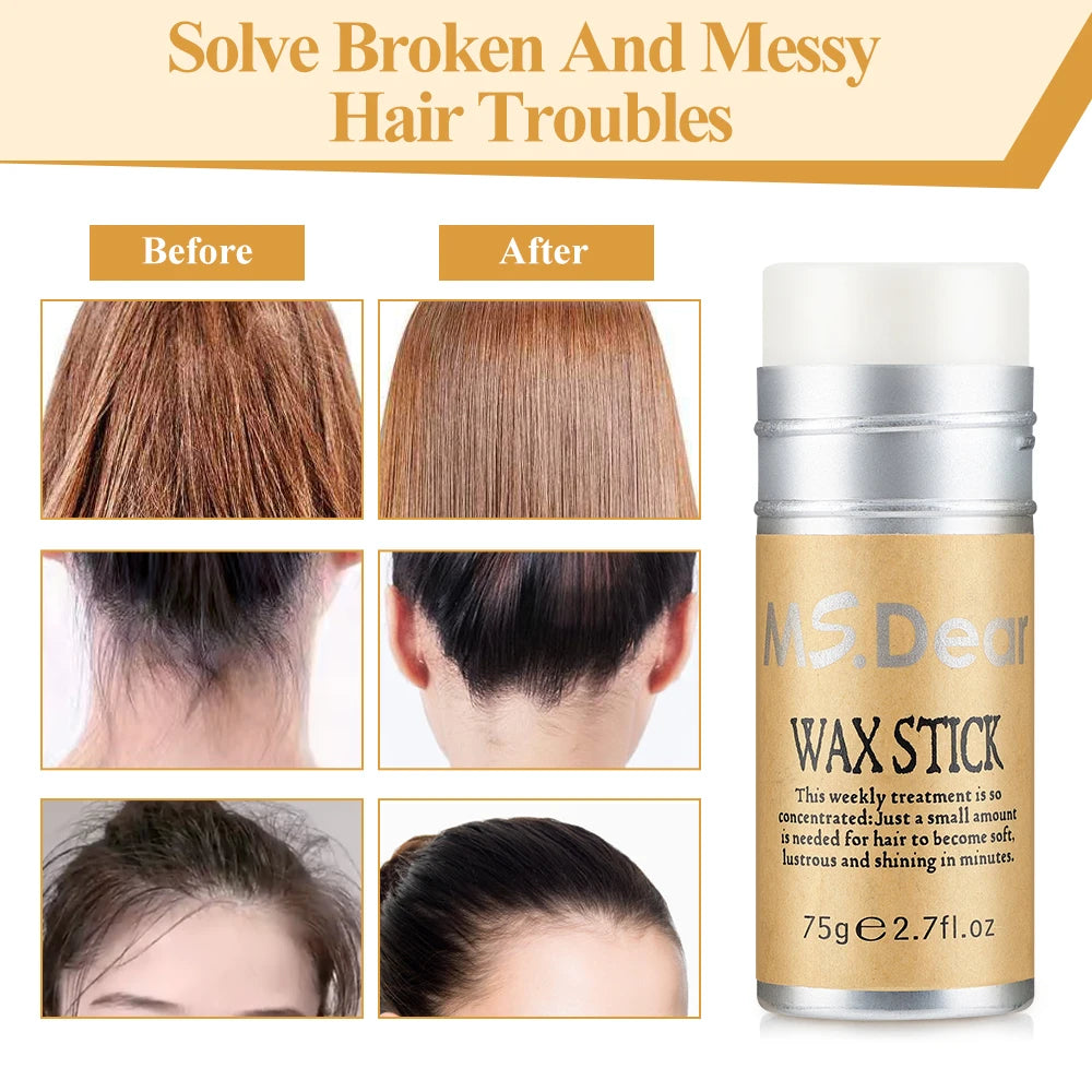 Haarwachsstift für Perücken Professioneller Haarwachsstift Gelcreme Nicht fettend Styling Haarwachsstift für Männer Frauen Bruchhaare Artefakt