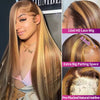 30 Inch Highlight 13x6 Lace Frontal Wig Human Hair  250 Density Highlight Ombre Colored Pre Plucked Human Hair Wigs For Woman