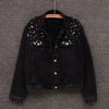 Denim Coat Women Denim Coat Turn Down Collar Single Breasted Full Sleeve Jackets Loose Casual Regular Short Jacket 2024