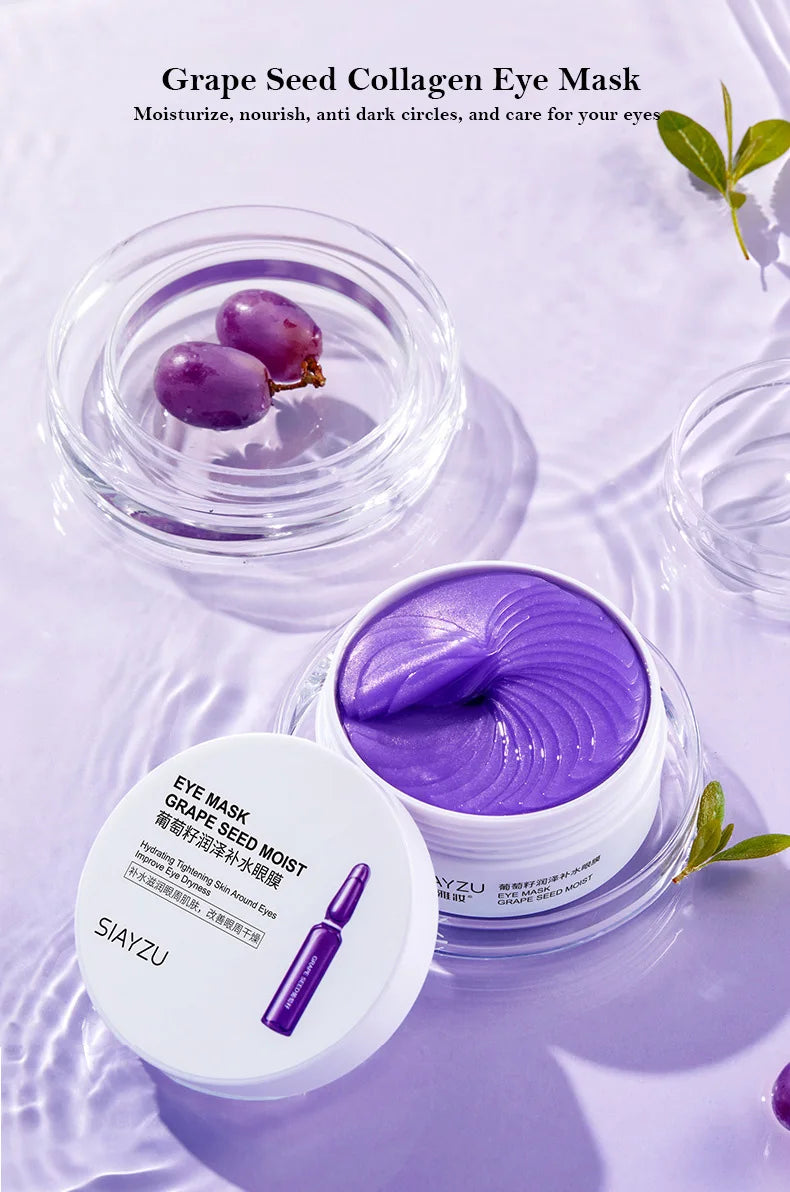 IMAGES Grape Moisturizing Collagen Eye Mask Anti Dark Circles Eye Bags Anti-aging Eyes Masks Beauty Skin Care Eye Patches 60Pcs