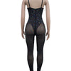 Znaiml Luxury Birthday Night Club Party One Piece Rompers and Jumpsuits for Women Sexy Mesh Sheer Colourful Diamonds Overalls