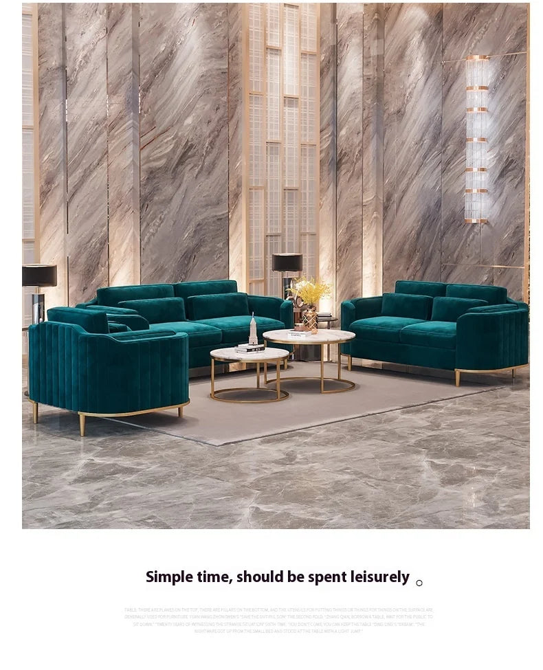 Moderne elegante Wohnzimmer Sofas Designer Grüne Boden Sessel Sofagarnituren Lounge Schnittsofas Divani Da Soggiorno Schlafzimmermöbel