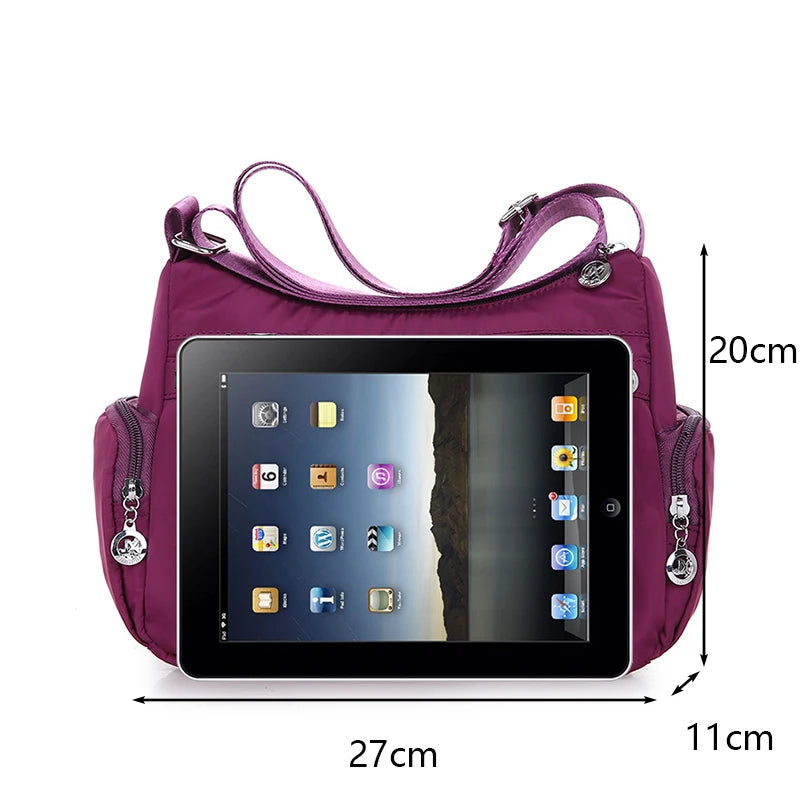 Women Crossbody Bag Waterproof Tote Casual Nylon Purse Handbag RFID Lightweight Messenger Bag